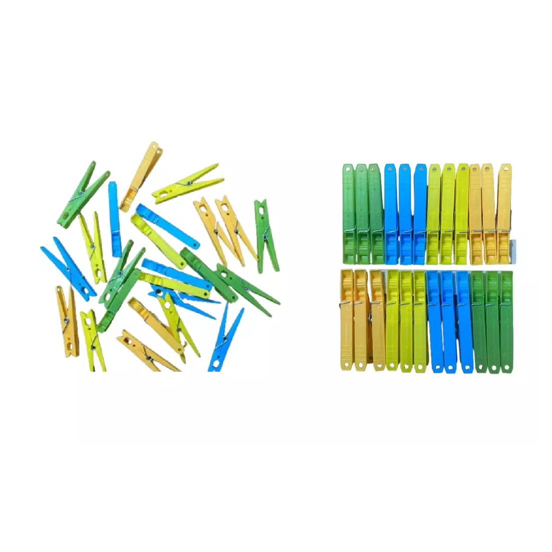 Galeforce Weatherproof Plastic Jumbo Pegs Assorted Colours Pack of 24 RD8224 | For Washing Line and Laundry Use