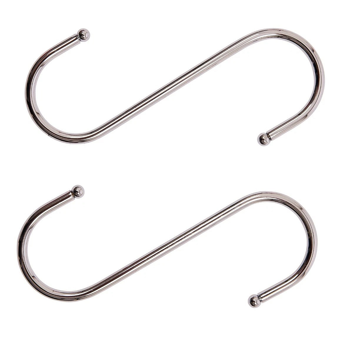 Amtech S Hook Set Chrome 160mm Pack of 2 S4290 | Perfect Storage Solution for Tight Spaces | Durable Chrome Plated Steel Construction