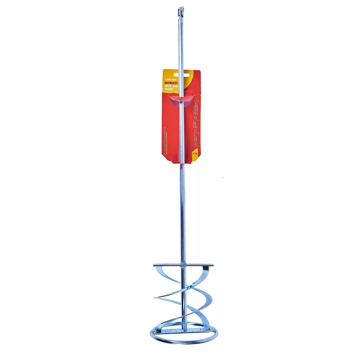 Amtech SDS Paint Mixer Silver 120mm x 600mm S3981