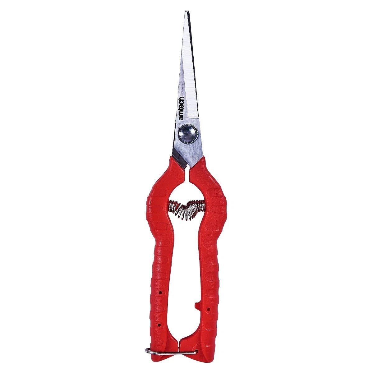 Amtech Precision Secateur Red and Silver U0285 | Super Sharp Stainless Steel Blades | For Precision Cutting and Trimming