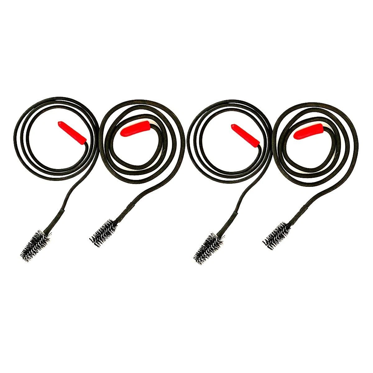 Amtech Sink and Plug Hole Unblocker Black 70cm 4-Piece S1905 | Fits Into Most Standard Sink and Bath Plug Holes | Conical Brush to Quickly Remove Blockage