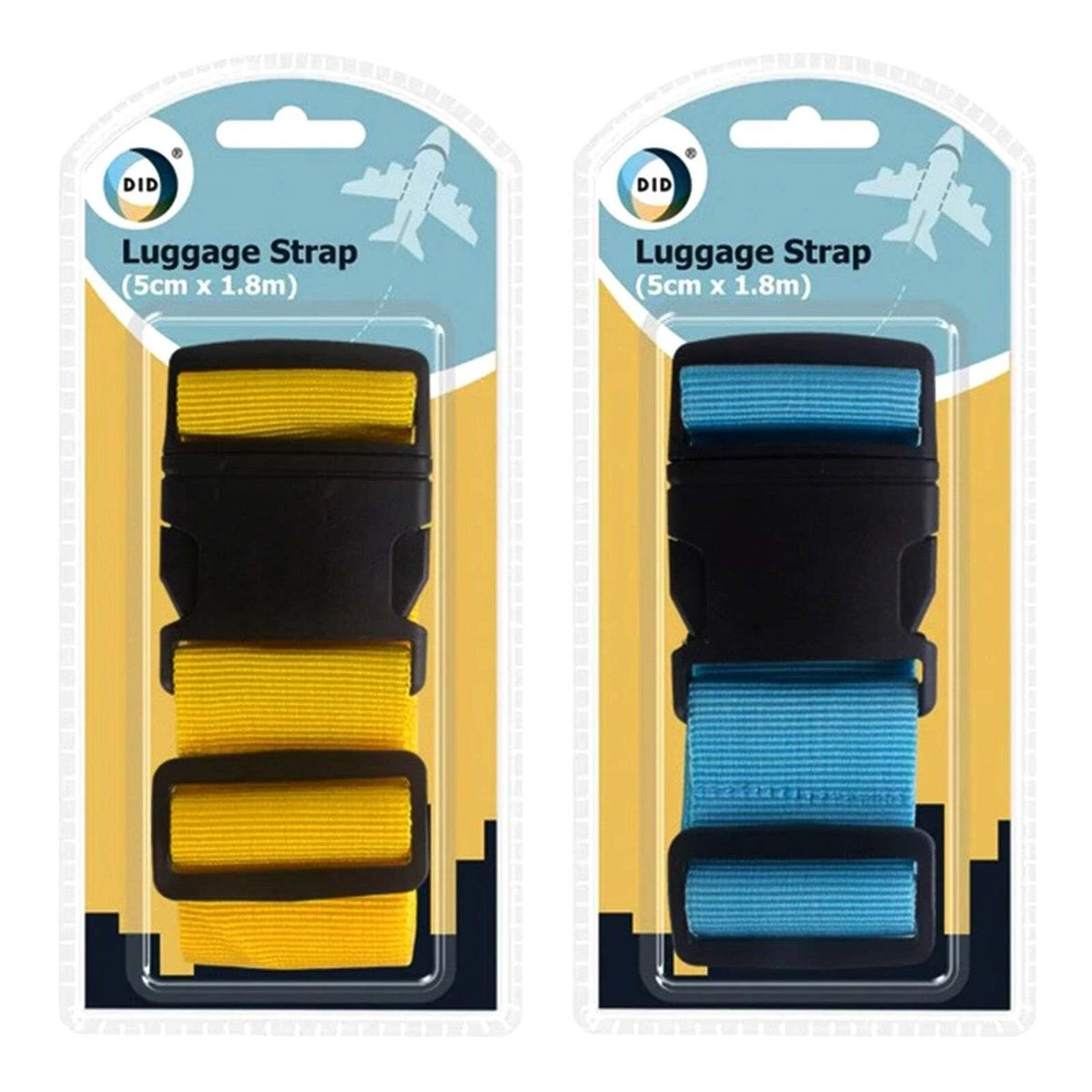 DID Strong and Durable Luggage Strap Assorted Colours 5cm x 1.8Mtr TR3651