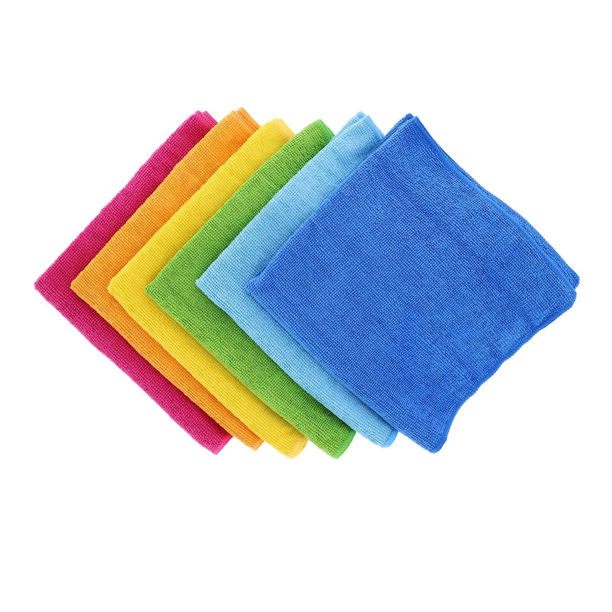 Sorbo Microfibre Cleaning Cloths Assorted Colours 40cm x 40cm Pack of 6 10S00039 | Super Absorbent and Streak-Free | Ideal for Kitchens-Bathrooms and Surfaces