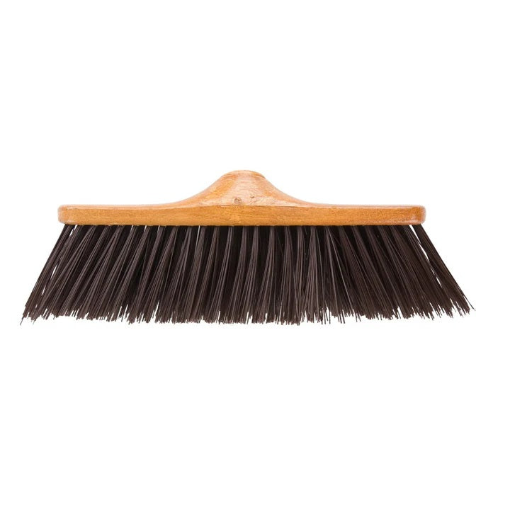 Elliott Heavy Duty Wood-Effect Soft Broom Head Black 10F00196 | Indoor and Outdoor Cleaning Brush | Durable Bristles