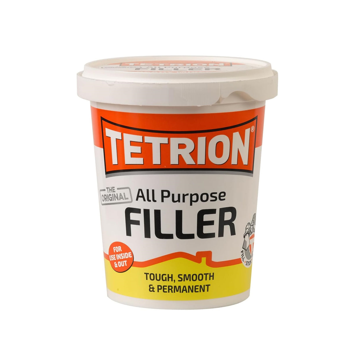 Tetrion All Purpose Filler White 1Kg TRM106 | Tough Smooth Permanent Finish | Interior and Exterior Use | Multi-Surface Crack and Hole Repair