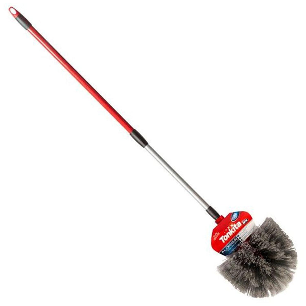 Arix Tonkita Cobweb Broom with Extendable Handle Red 150cm TK06910 | Anti-Static Soft Bristles | Ideal for Ceilings-Walls and Hard-to-Reach Areas