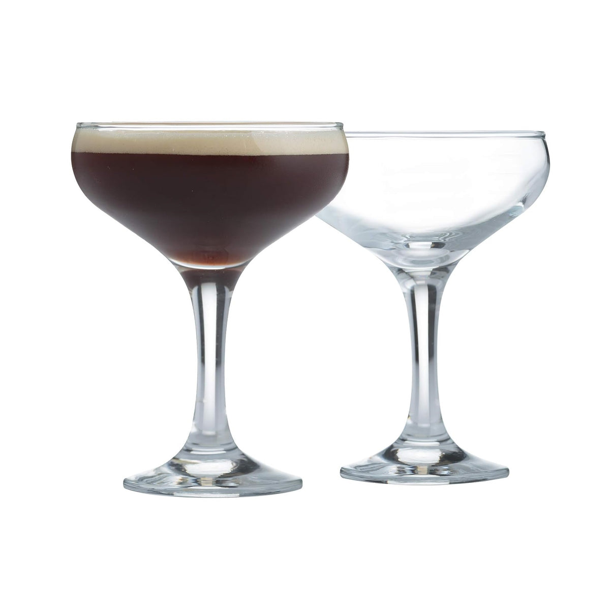 Ravenhead Entertain Cocktail Saucer Glasses Clear 20Cl Pack of 2 0041.623 | Coupe Glasses | Elegant Glassware for Cocktails-Champagne and Desserts
