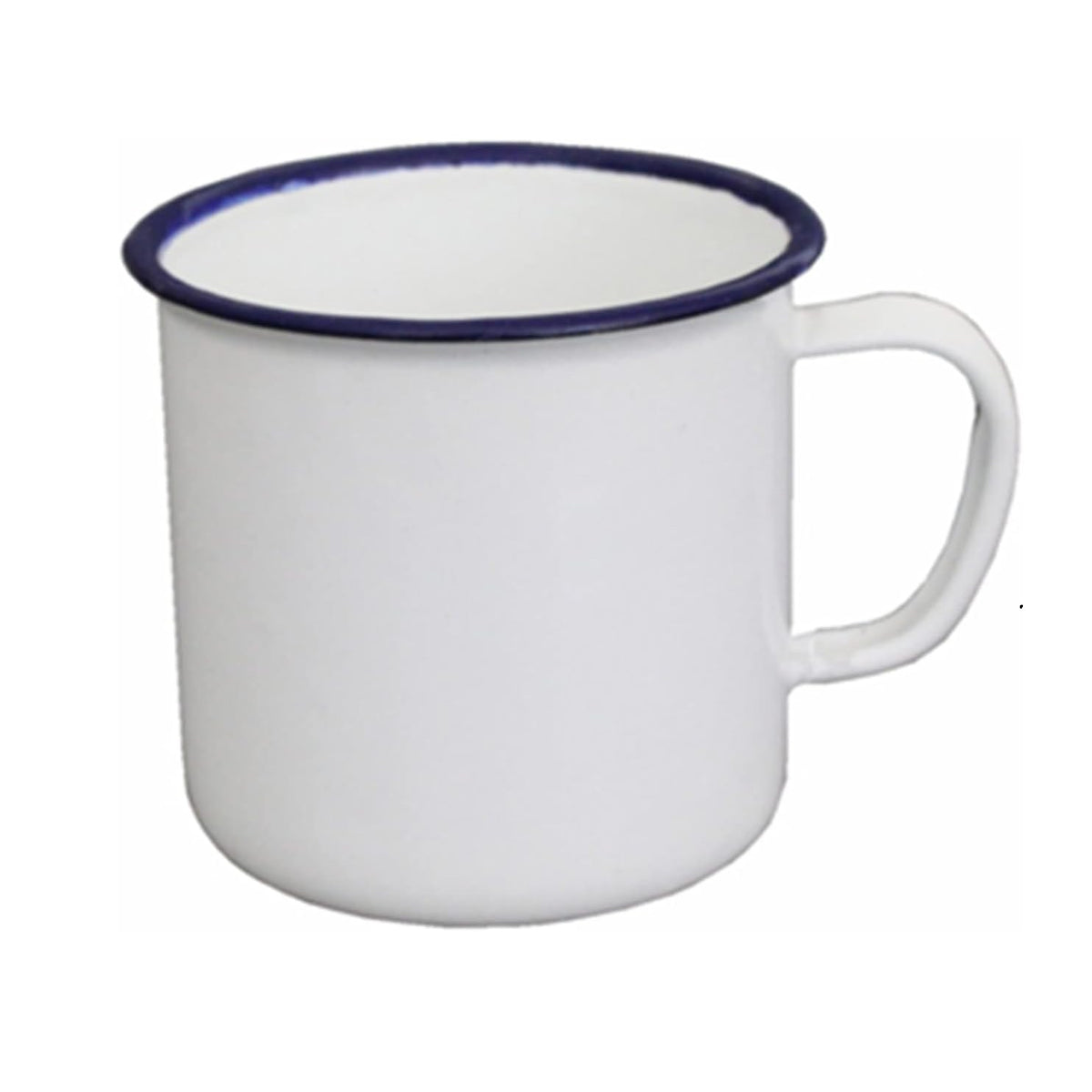 Falcon Enamel Drinking Mug White 9cm 500ml 155g 50009 | Mug for Indoor and Outdoor Activities | Resusable and Portable