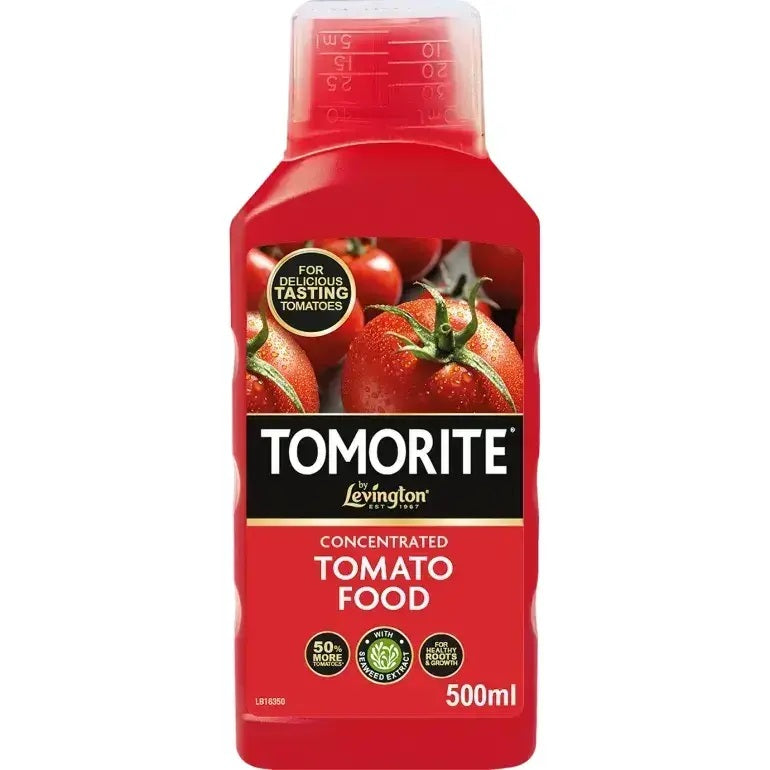 Levington Tomorite Concentrated Tomato Food with Seaweed Extract Red 500ml 121027 | Ideal for Greenhouse and Outdoor Use | For Healthy Tomatoes