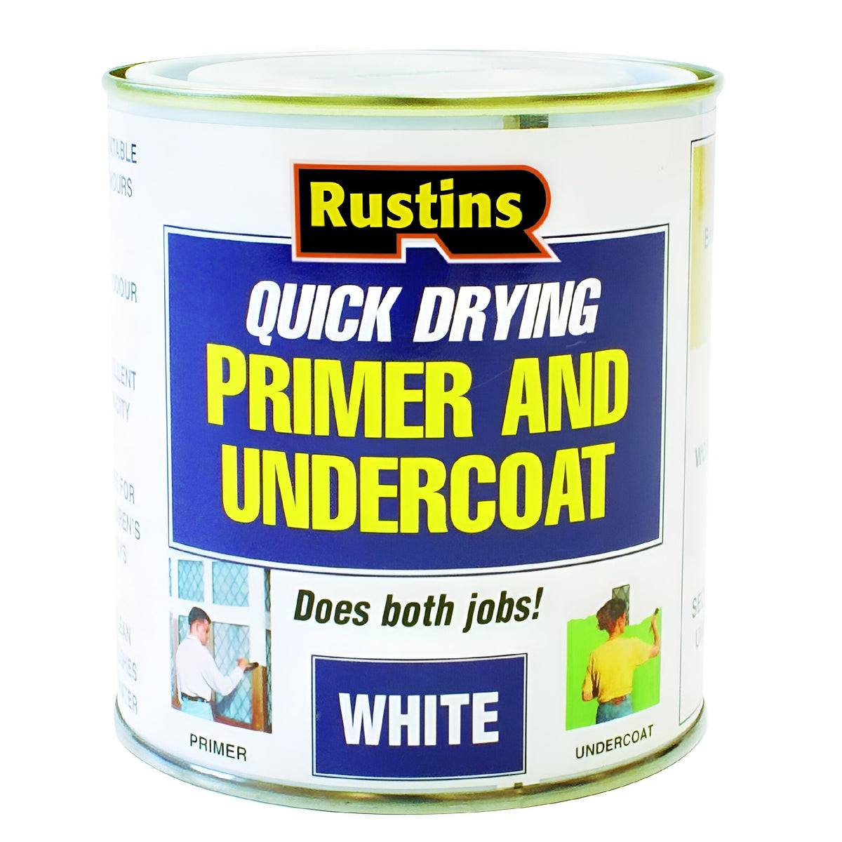 Rustins Quick Drying Primer and Undercoat White 500ml WHPU500