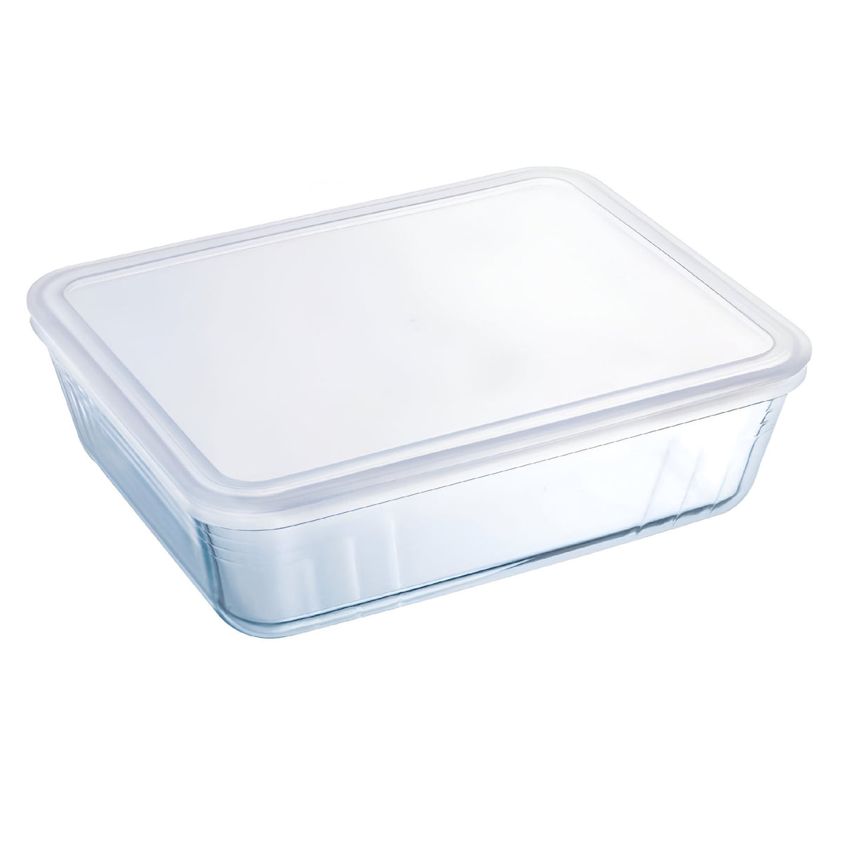 Pyrex Rectangular Dish With Plastic Lid Clear 14cm x 19cm 0.8Ltr 241P000