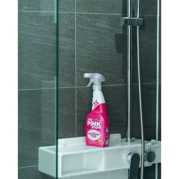 The Star Drops Pink Stuff Miracle Bathroom Foam Cleaner Spray Pink 750ml HOSTA014A | Powerful Non-Drip Formula | Removes Limescale and Soap Scum | Streak-Free Shine