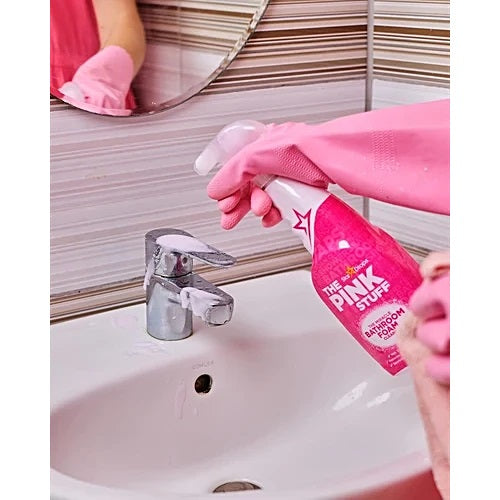 The Star Drops Pink Stuff Miracle Bathroom Foam Cleaner Spray Pink 750ml HOSTA014A | Powerful Non-Drip Formula | Removes Limescale and Soap Scum | Streak-Free Shine