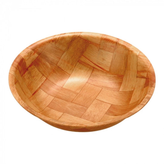 Zodiac Round Wooden Salad Bowl Brown 6-Inch YT6R | Serving Dish for Salads-Fruits and Snacks | Eco-Friendly | Strong and Durable