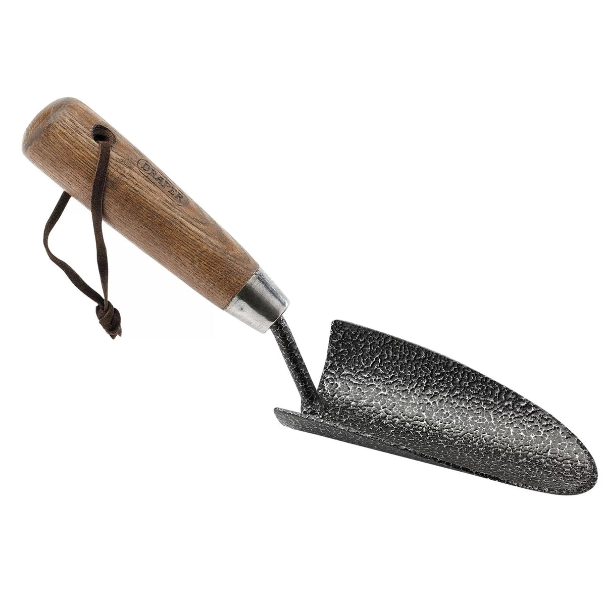 Draper Heavy Duty Carbon Steel Hand Trowel with Ash Handle Carbon Black 125mm 195648