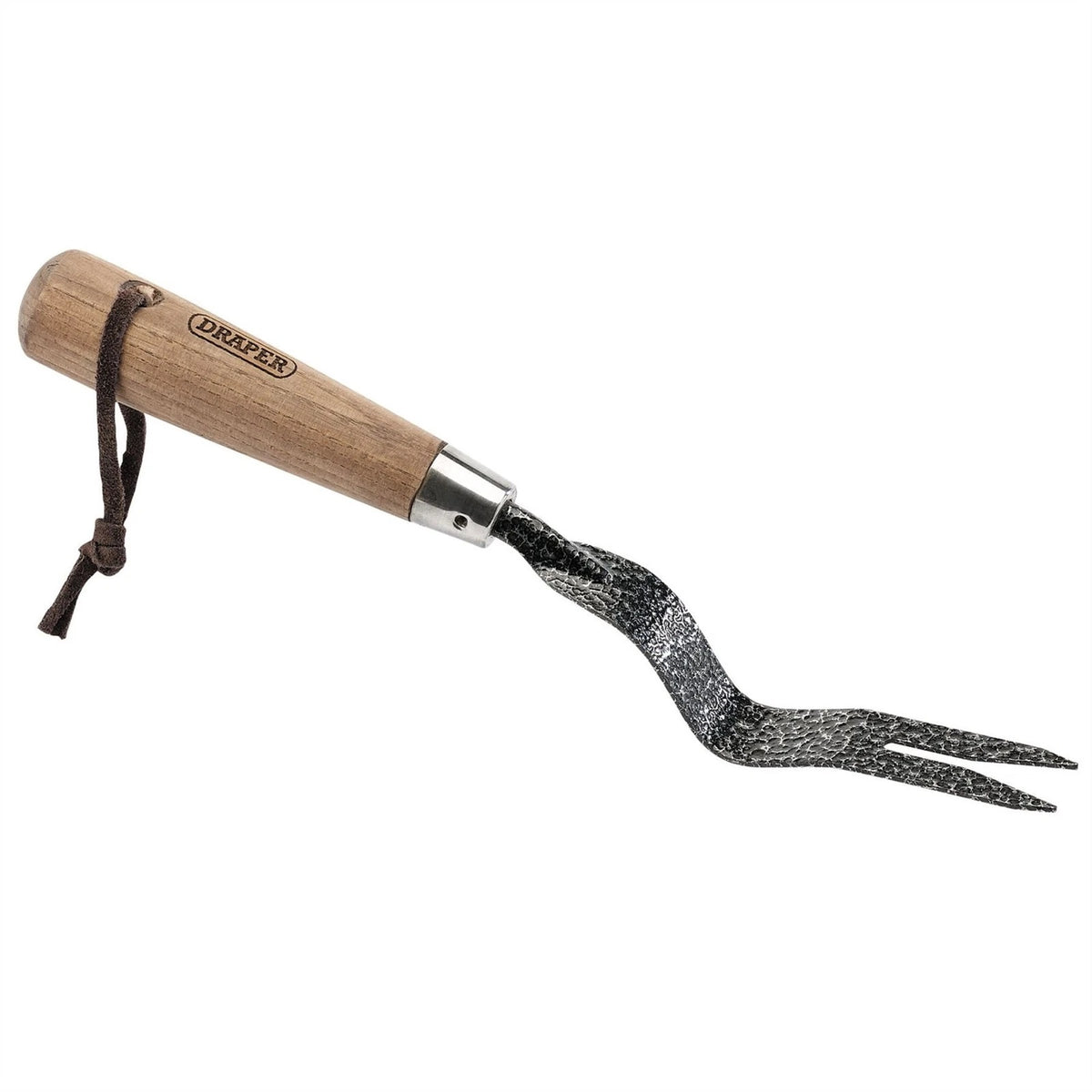 Draper Heavy Duty Carbon Steel Blade Hand Weeder with Ash Handle Carbon Black 125mm 14315
