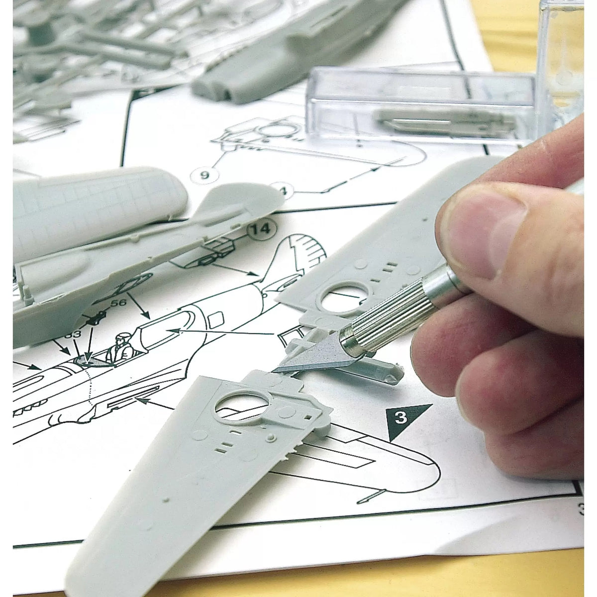 Draper Modelling Knife with Five Blades Silver 31073