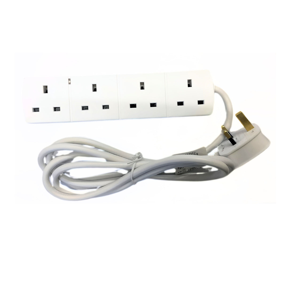 Power Plus 4 Gang Extension Lead White 13Amp 2Mtr M88AG