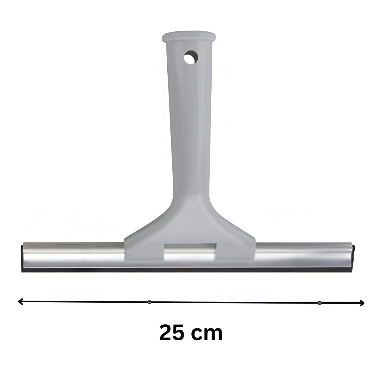 Elliot Multi-Purpose Plastic Window Squeegee Silver 25cm EL4425/H | Easy Grip Handle | Windows and Glass