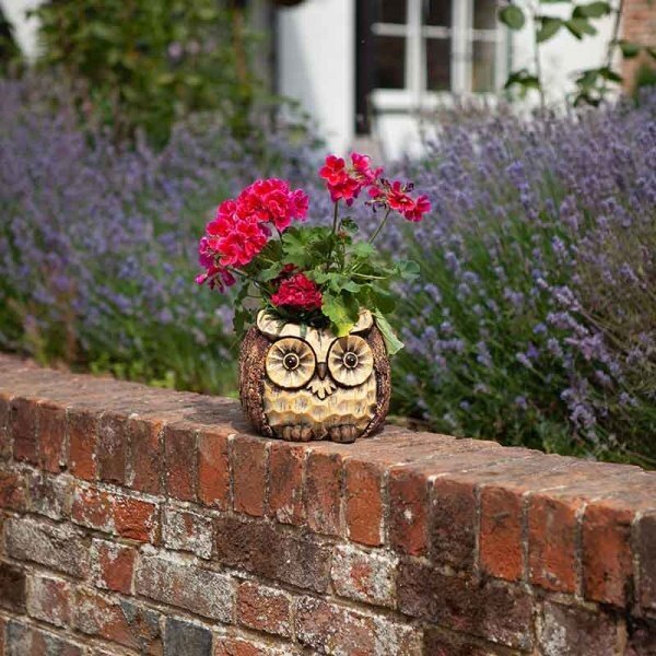 Smart Garden Woodland Owl Planter Natural 5071005
