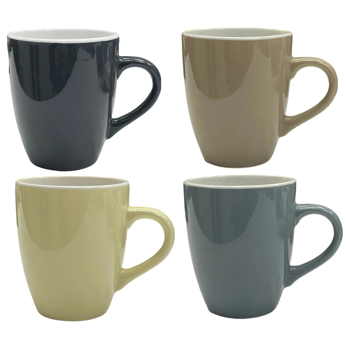 Tableware Collection Stoneware Mug Set Assorted Colours 340ml Pack of 4 Q96000350