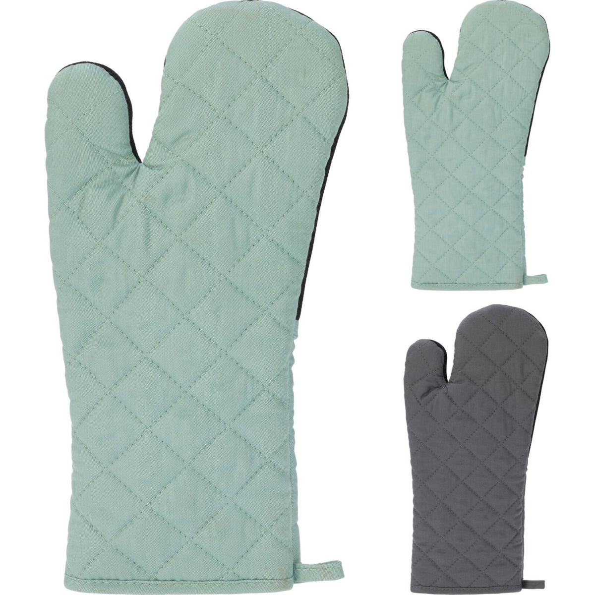 Excellent Houseware Cotton Oven Mitt Assorted Colours 37cm x 18cm 170492270