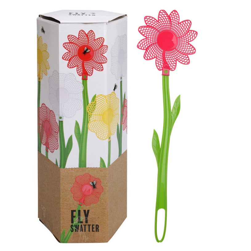 Fly Swatter Flower Assorted Colours 48cm x 12cm 010000520