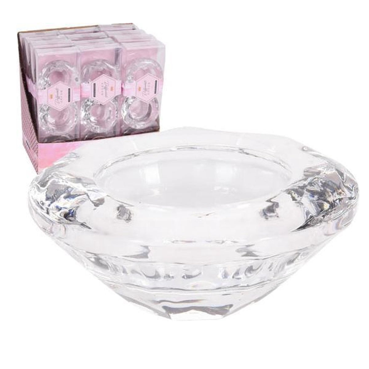 Different Dream Diamond Shaped Tealight Holder Clear Set of 3 ACC681850