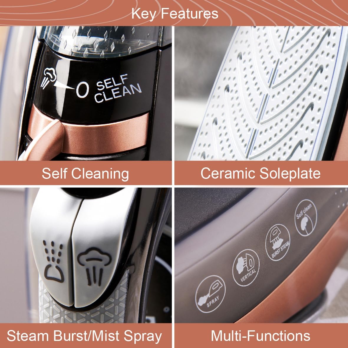 Quest Fast Charge Cordless Steam Iron Multicolour 2400W 34149 | Heats up in 40 Seconds | Variable Ironing Functions | Variable Temperature Control 70 - 220 Degree Celsius | Vertical Steam | Steam Burst | Spray Mist | Ceramic Soleplate | Overheat