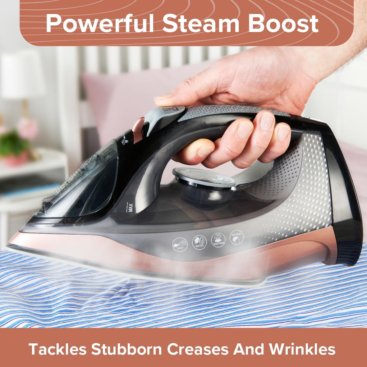 Quest Fast Charge Cordless Steam Iron Multicolour 2400W 34149 | Heats up in 40 Seconds | Variable Ironing Functions | Variable Temperature Control 70 - 220 Degree Celsius | Vertical Steam | Steam Burst | Spray Mist | Ceramic Soleplate | Overheat