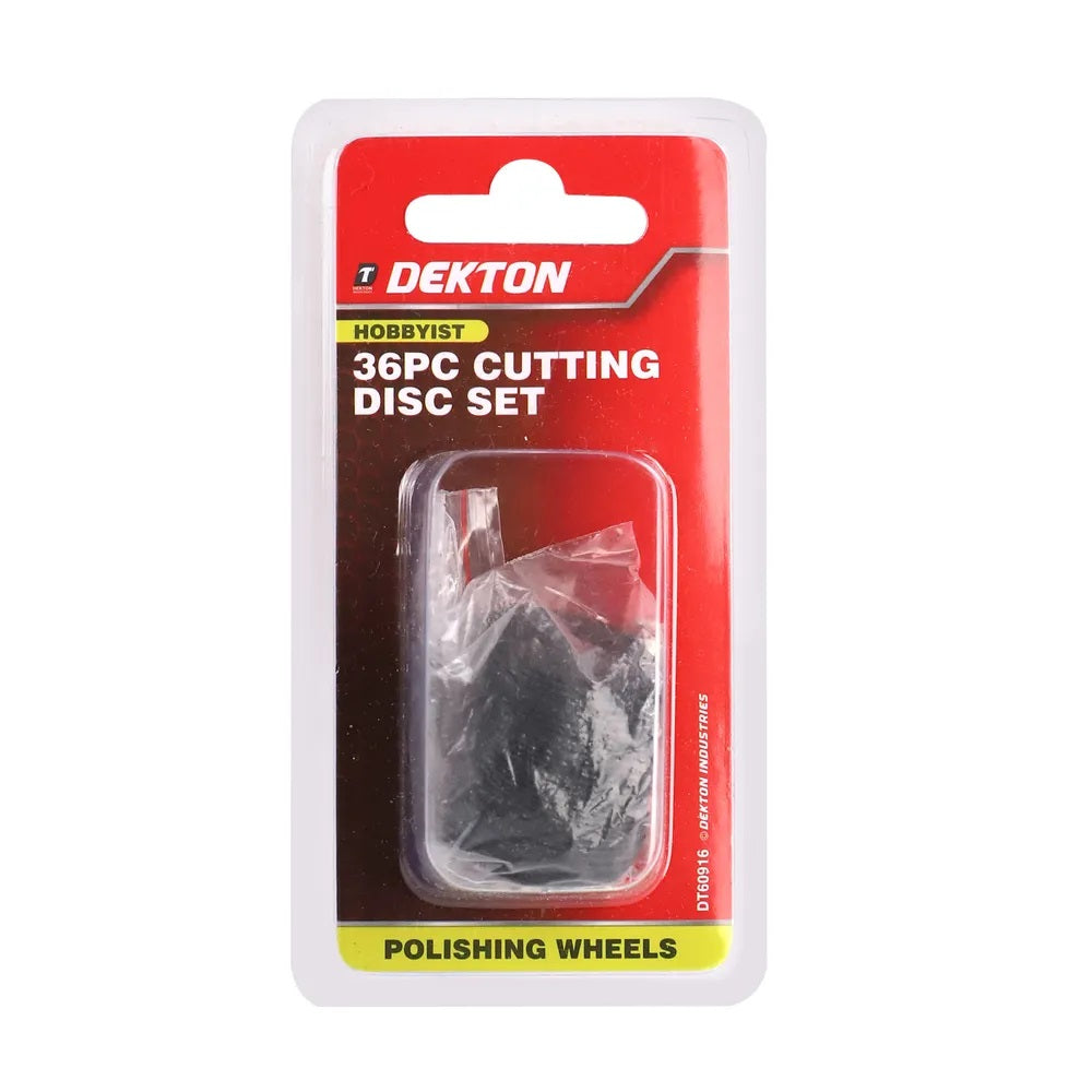 Dekton Cutting Disc Set Black 36-Piece DT60916 | 22mm Diameter | 3.1mm Mandrel | Ideal for Jewellery Making Repairs Model Making and Hobby Craft