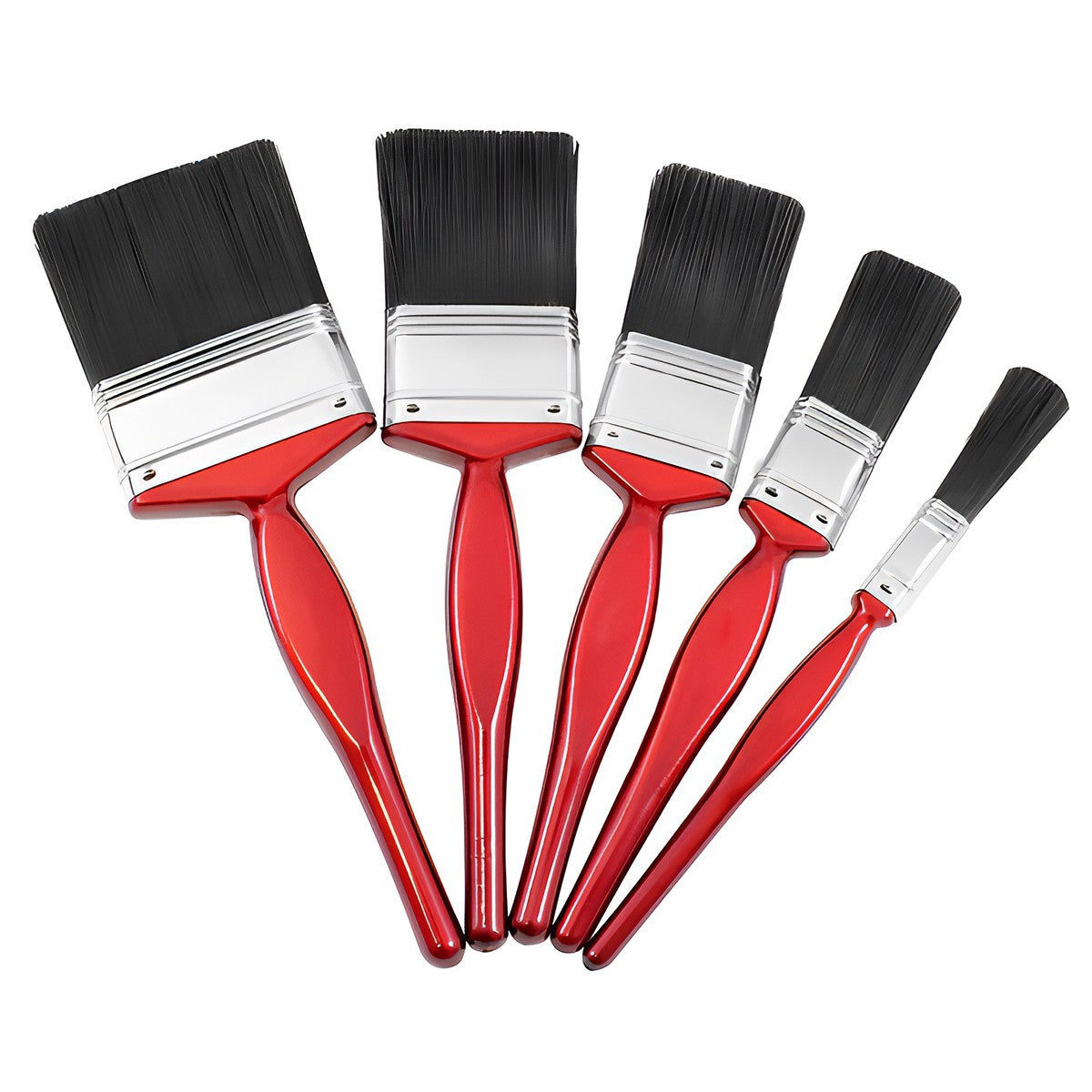 Dekton Paint Brush Set Multicoloured 5-Piece DT95830 | Durable Plastic Brush Head Makes it Ideal for all Paint Types