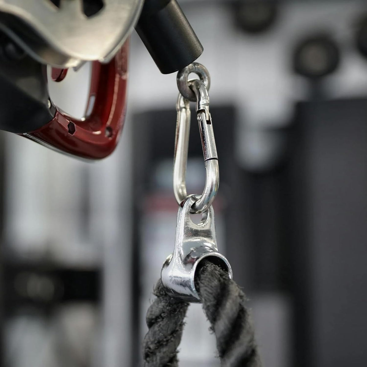 Dekton Spring Loaded Carabiners Silver Extra Large 10mm Pack of 3 DH70100 | One Hand Operation | Durable Spring | Multi-Purpose | High Strength Steel Construction | Spring Shut Ensures a Safe Connection | Durable and Rust Resistant Stainless Steel