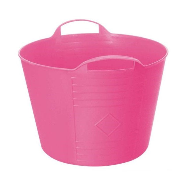 Flexible Plastic Basket with Handles Assorted Colours 15Ltr Pack of 1 042244180 | Multi-Purpose Storage Bucket | For Home-Garden or Laundry