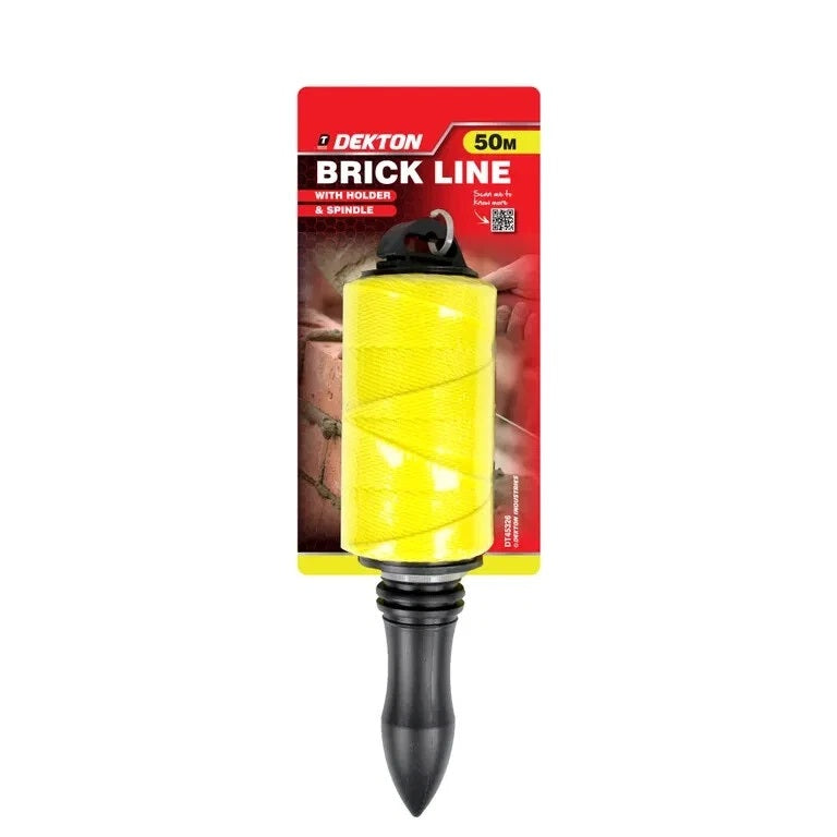 Dekton Brick Line with Holder and Spindle Yellow and Black 50Mtr DT45326