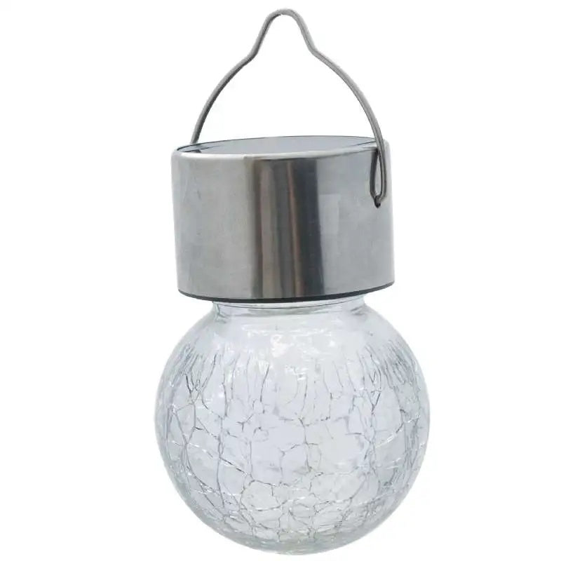 Pro Garden Colour Changing Cracked Ball LED Solar Lamp Clear 6cm DX9200390