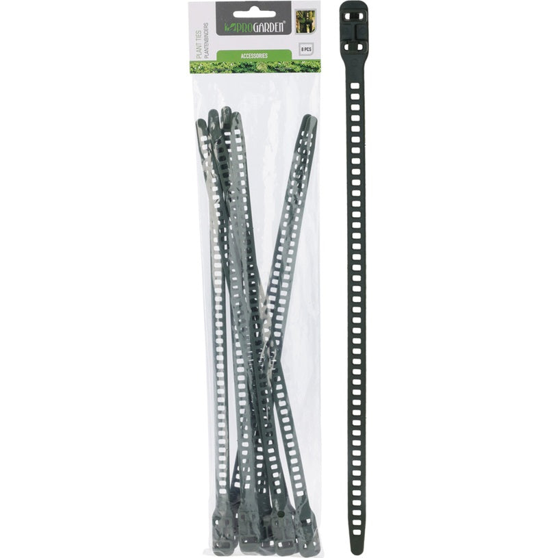 Pro Garden Plant Ties Black 8-Piece C22954800