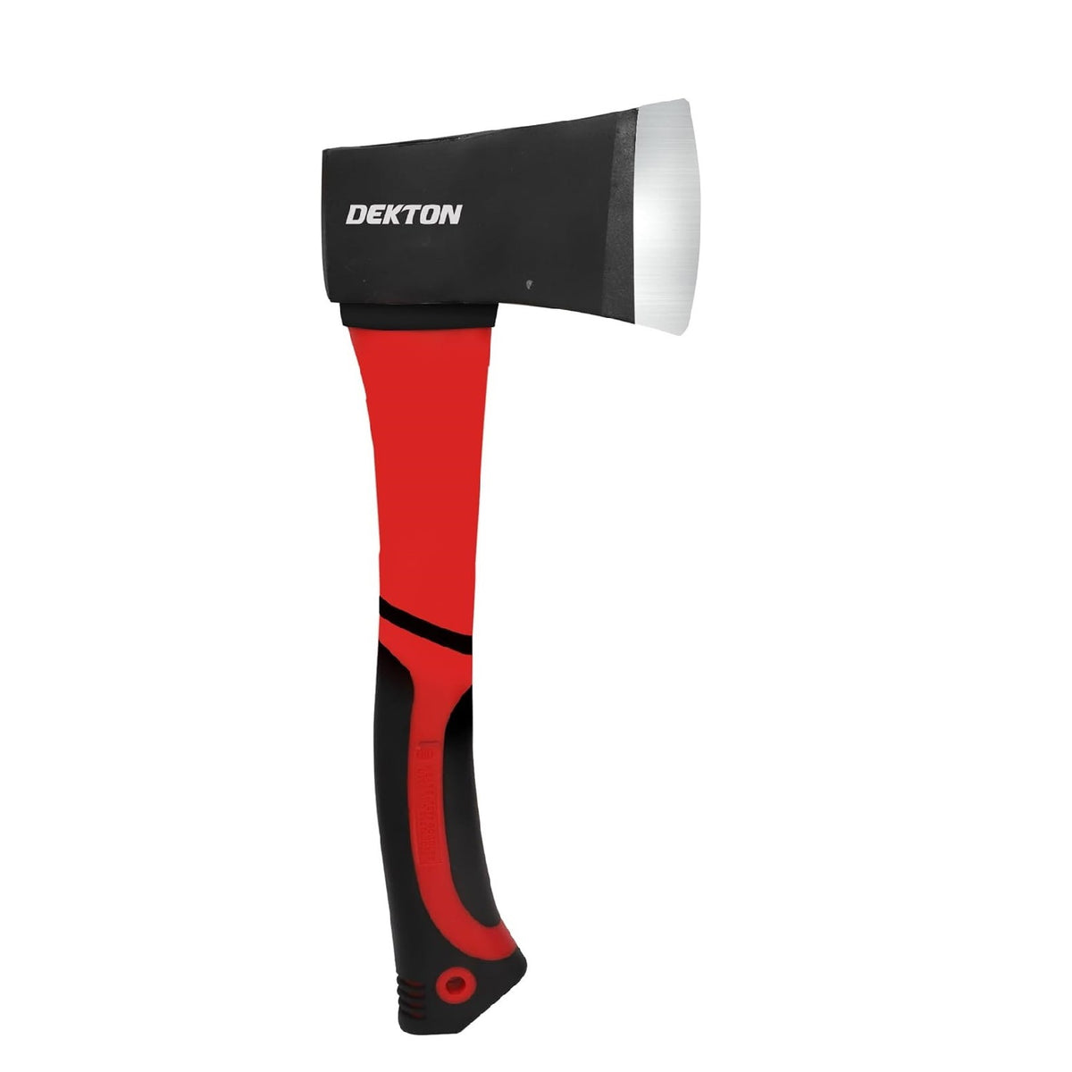 Dekton Felling Axe Red and Black 14cm x 36cm 1.5Lb DT10508 | Heavy Duty | Drop Forged | Fibreglass Handle for Shock Absorption | Ergonomic Anti-Slip Grip | Ideal for Felling Trees