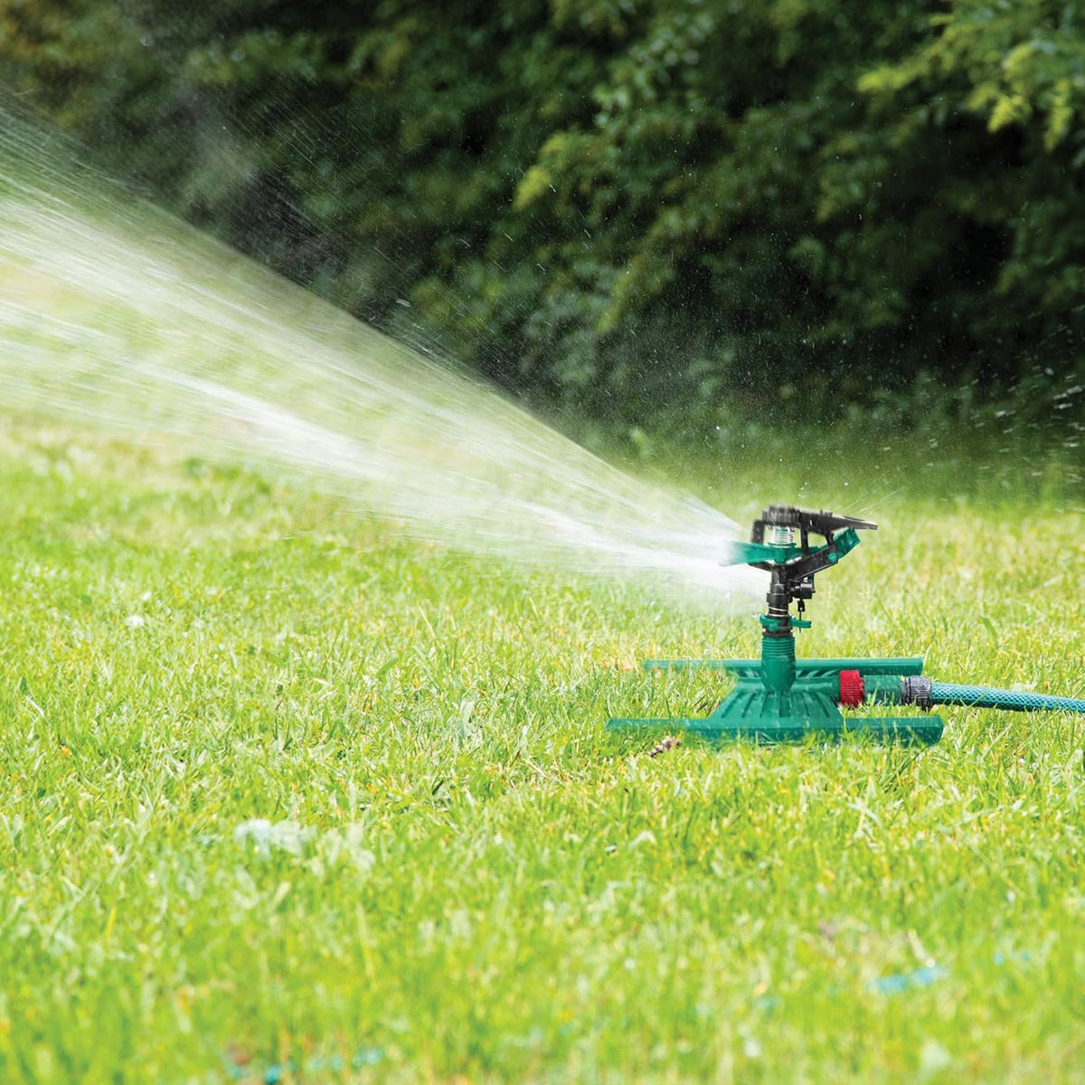 Dekton Impulse Sprinkler Green 12.5mm DTG6300 | 360 Degree Coverage | Universal Fitting | Stable Base for Optimal Lawn and Yard Watering | Made from High-Quality Plastic for Durability and Long Lasting Use