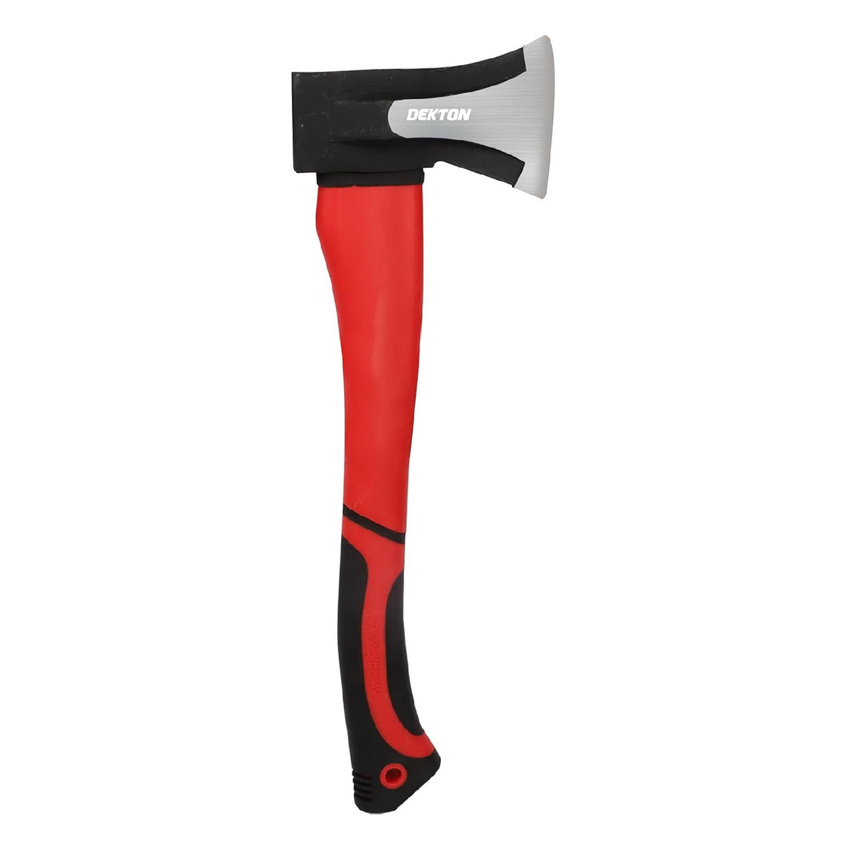 Dekton Hand Axe Red and Black 1Kg DT10504 | Heavy Duty | Fibreglass Handle for Shock Absorption | Drop Forged | Ergonomic Anti-Slip Grip | Ideal for Splitting Logs