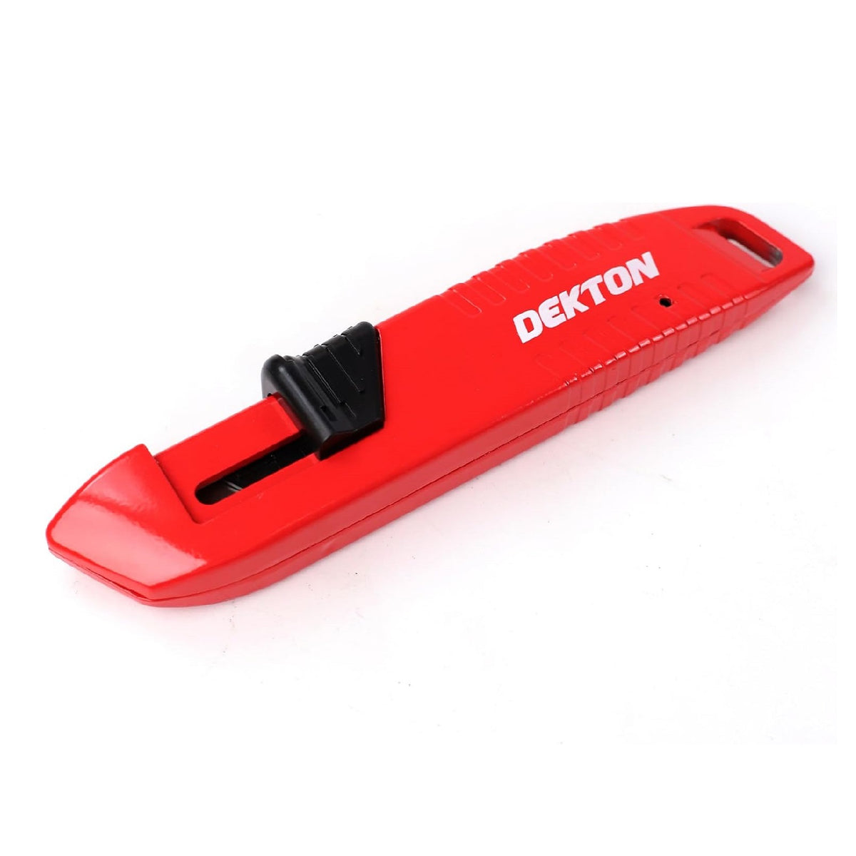 Dekton Self-Retracting Utility Knife Red 6-Inch DT60121 | Heavy Duty | Ideal for Cutting Card - Paper - Leather - Carpet and More | Self Retracting Blade | Ideal for Cutting Vinyl - Rubber - Plastics and Carpet | Ergonomic Design for Comfortable Use
