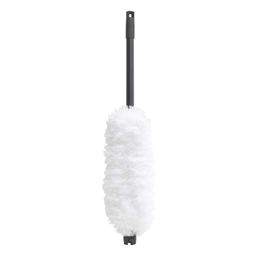 JVL Extendable Microfibre Duster Grey 68cm-105cm 20-070GY | Machine Washable Microfibre Duster | Head Rotates and Locks into Six Positions | Multi-Angled Duster Rotates 270 Degree for Optimum Cleaning with Minimal Effort