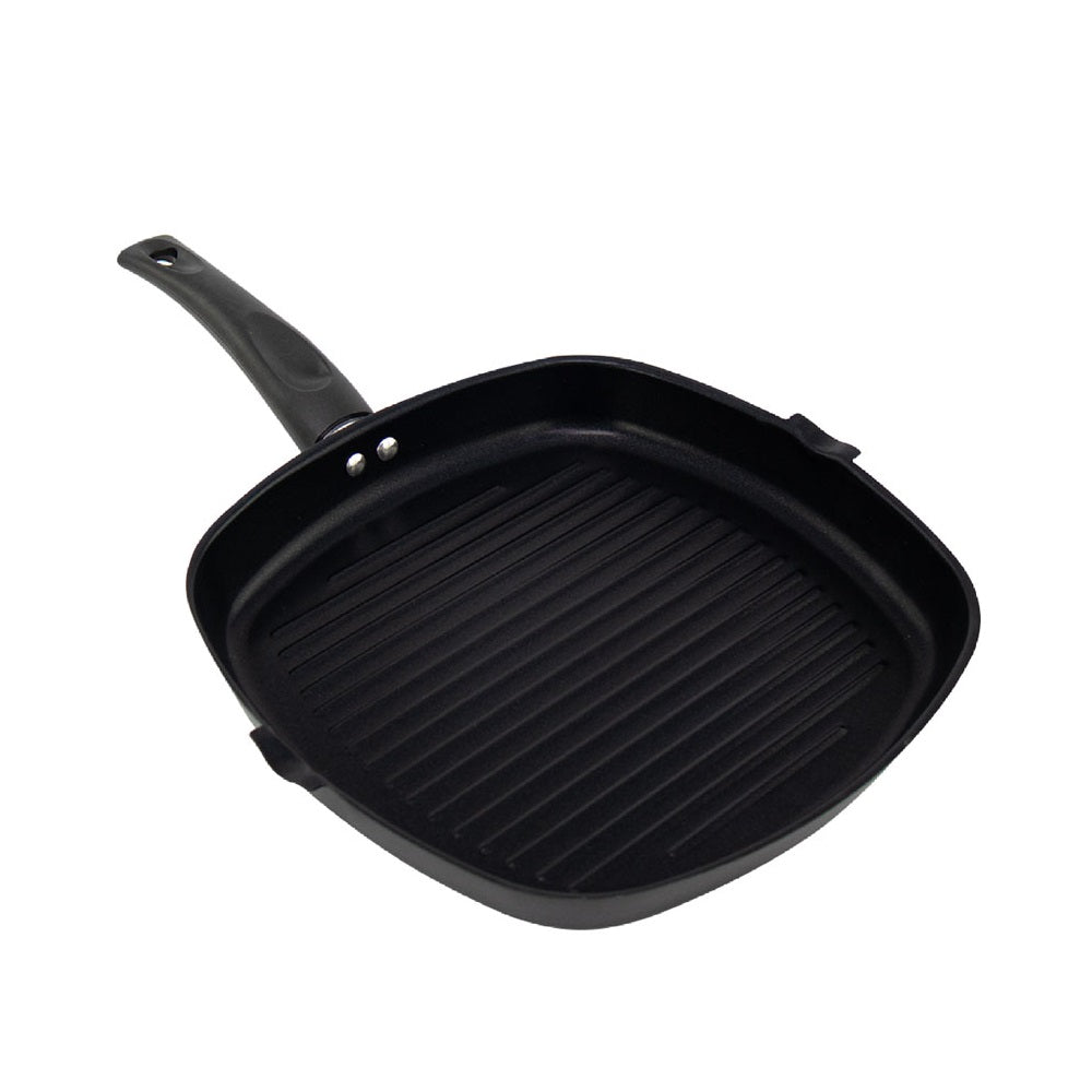 SQ Professional Ultimate Carbon Steel Square Grill Pan Black 24cm 8540