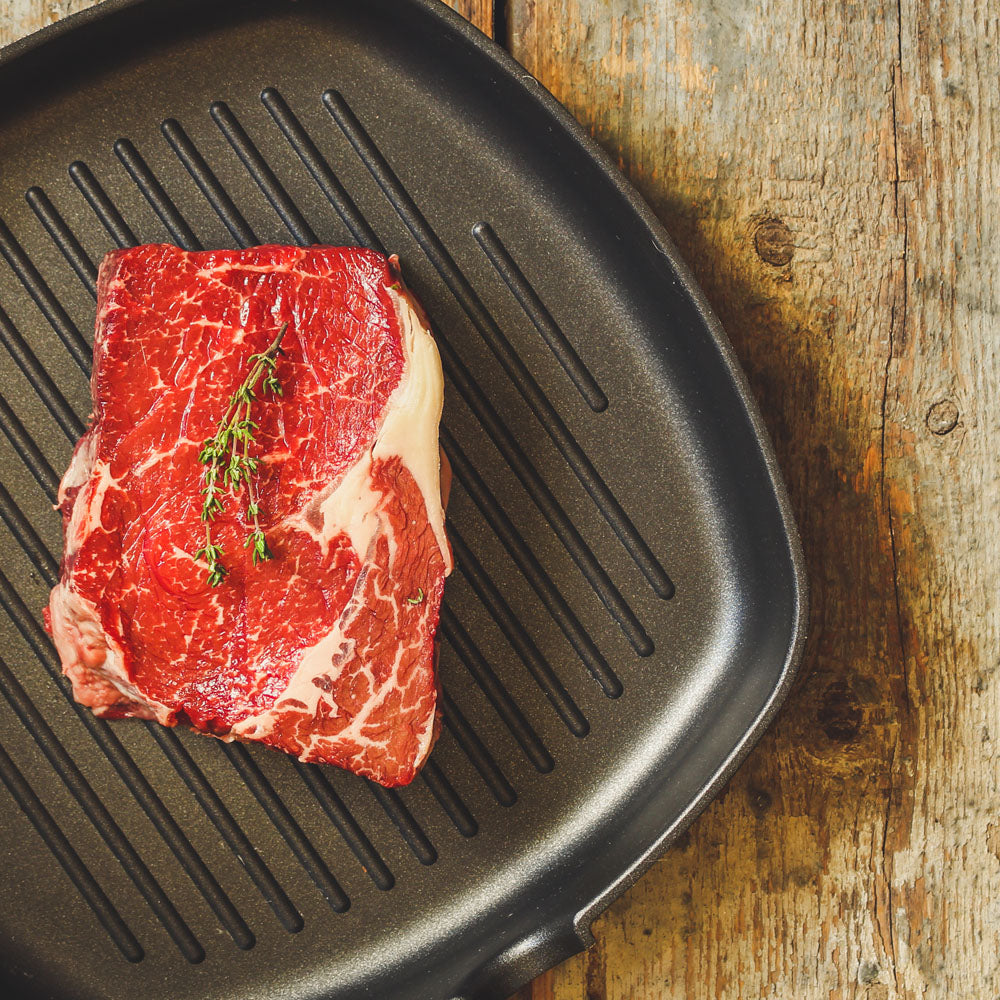 SQ Professional Ultimate Carbon Steel Square Grill Pan Black 24cm 8540