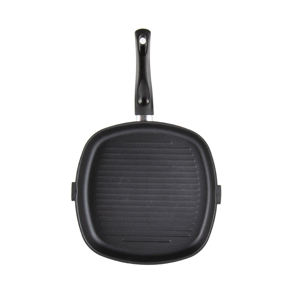 SQ Professional Ultimate Carbon Steel Square Grill Pan Black 28cm 8541