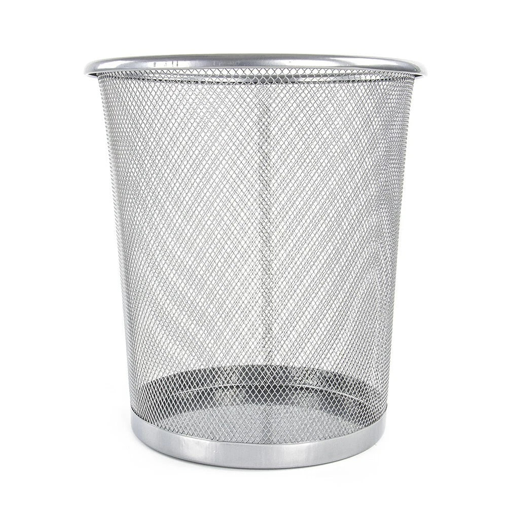 Durane Mesh Waste Basket Silver 24cm x 25cm 9789