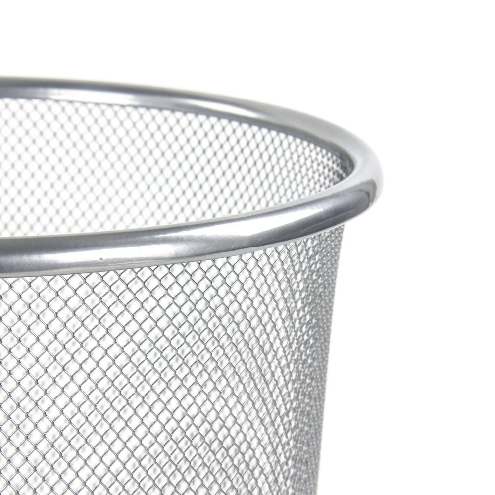 Durane Mesh Waste Basket Silver 24cm x 25cm 9789