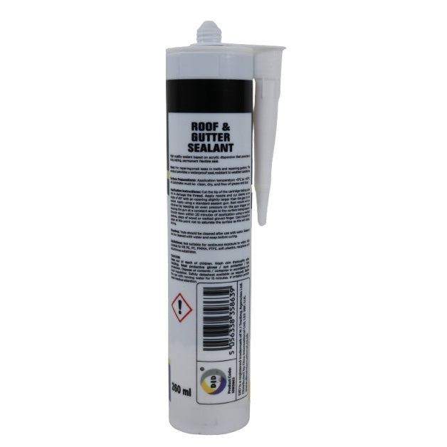 DID Roof and Gutter Sealant Black 260ml HW5863 | Waterproof Sealant | For Small Roof and Gutter Leaks | Exterior Adhesive Filler | Long-lasting | Permanent Flexible Seal