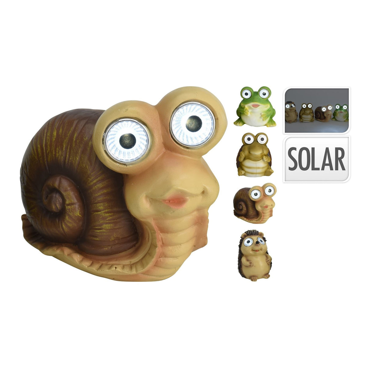 Progarden Cute Hedgehog Solar LED Garden Light Assorted Colours 11cm Pack of 1 252122200 | 4 Assorted Models | Outdoor Pathway Decoration | Animal Figurine Solar Lamp | For Yard-Lawn and Patio