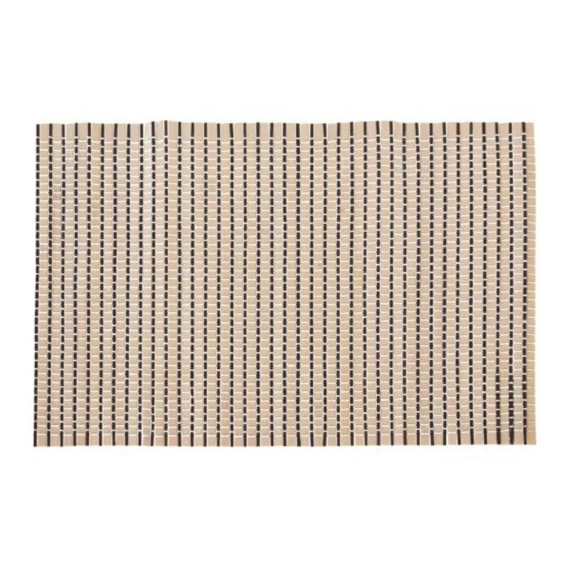 Home and Styling Collection Bamboo Table Placemat Cream and Brown 30cm x 45cm 837900030 | Natural Wood-Look Design | Heat-Resistant and Easy to Clean | Eco-Friendly Roll-Up Mat | For Dining Tables and Kitchens